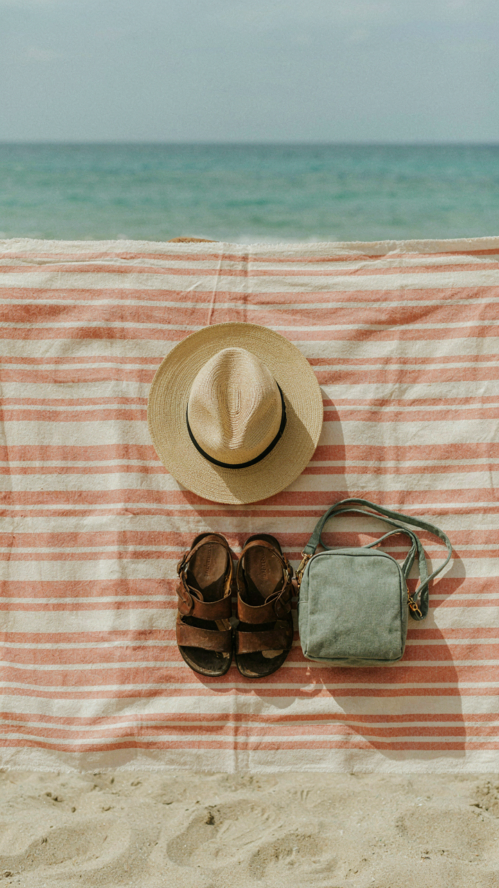 Essential, functional accessories for a tropical vacation capsule wardrobe.