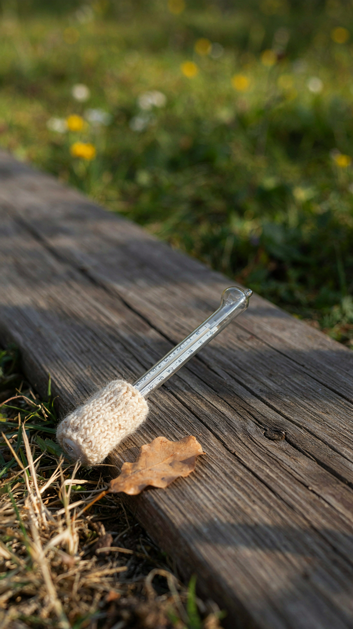 A thermometer showing two different temperatures, representing heat exchange.