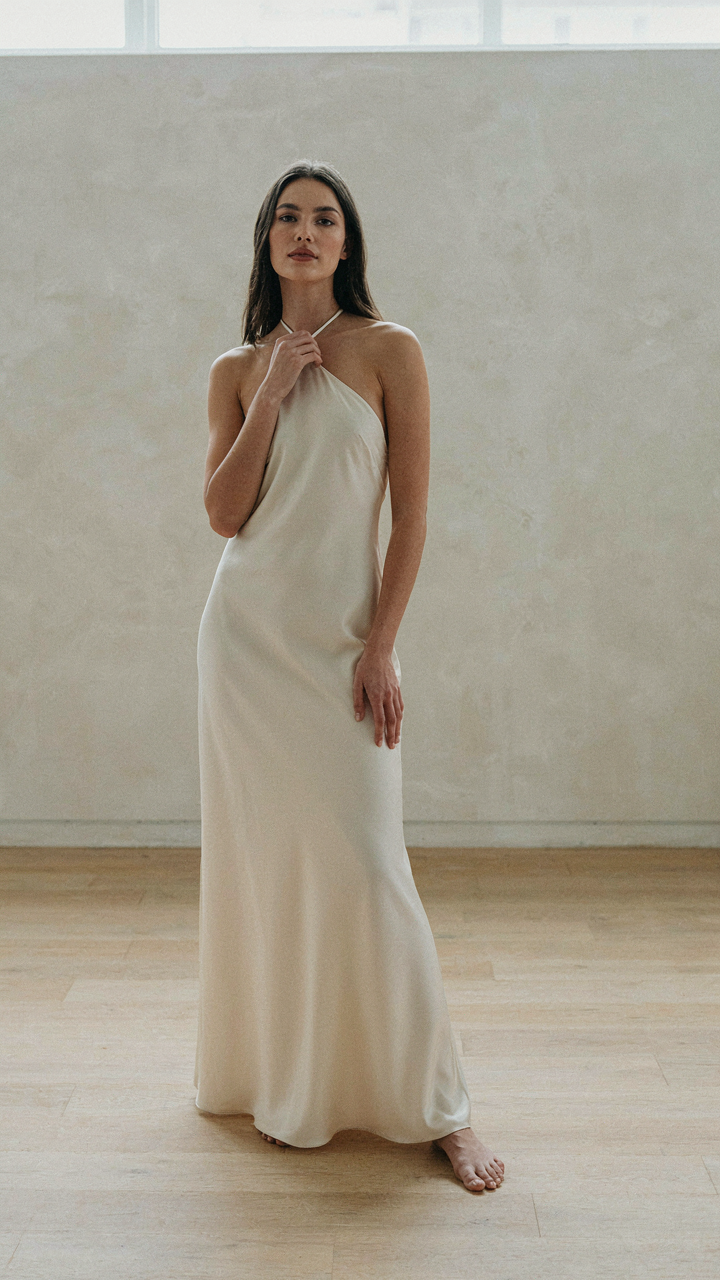The Halter Neck Silk Dress: A Case Study In Elongation
