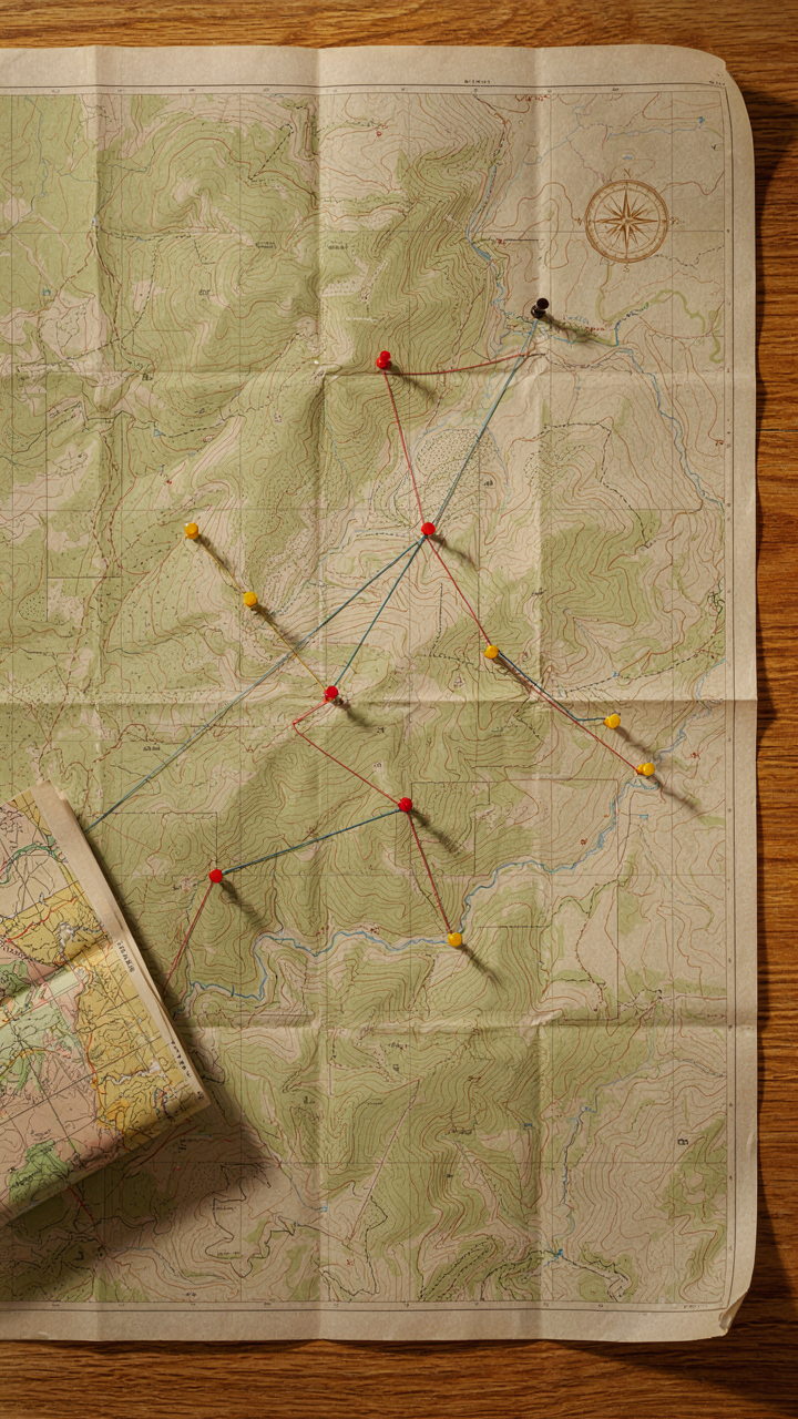 A detailed military logistics map showing optimized supply routes.