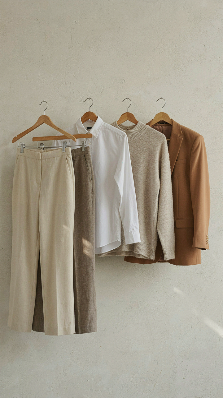 A capsule wardrobe with versatile pieces for casual cocktail attire.
